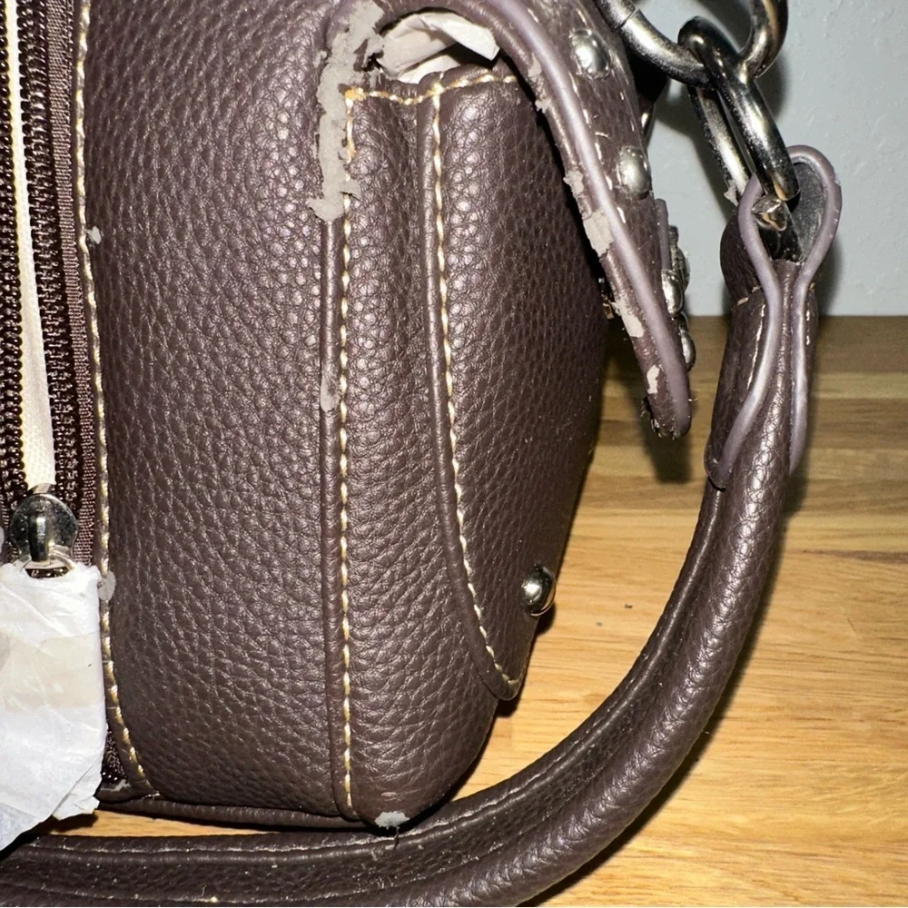 MONTANA WEST Satchel Brown Concealed Carry Shoulder Bag embroidered Read desc - Picture 10 of 12